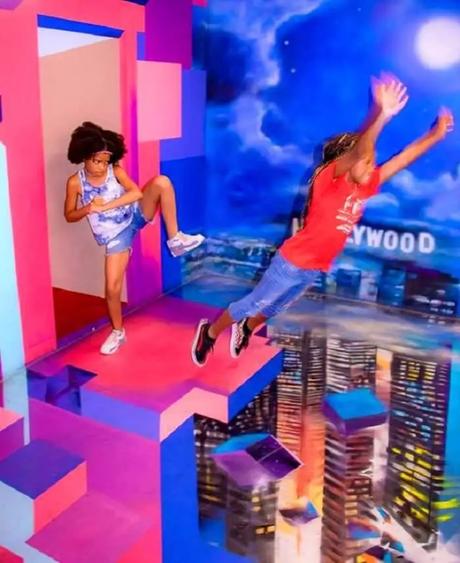 Children enjoying in the museum in Dubai