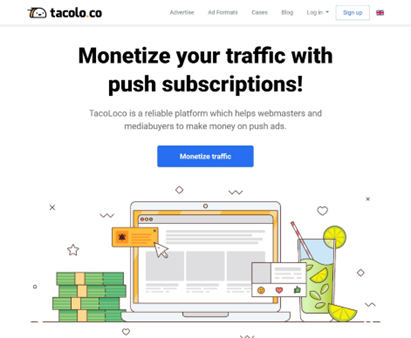 TacoLoco Push Ad Network 2023: Elevate Your Ads...