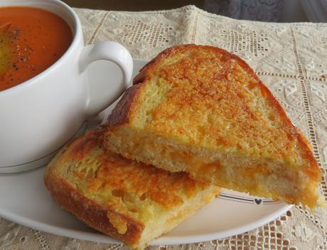 Cheese Crusted Grilled Cheese Sandwiches