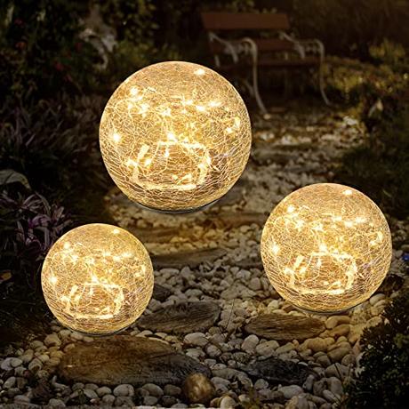 Cracked Glass Ball Solar Lights