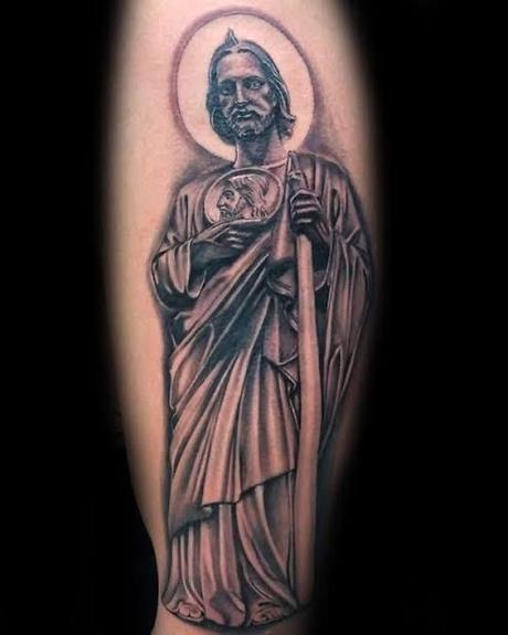 Full Body San Judas Tattoo for Women