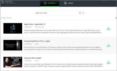 VidiCable Review In built search