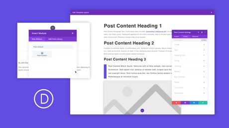 Divi vs Elementor Editable Content Templates