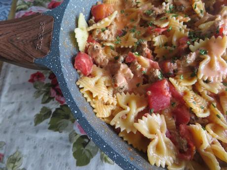 Creamy Italian Sausage with Bow Ties