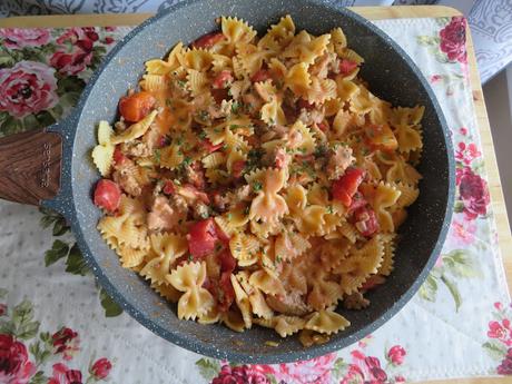 Creamy Italian Sausage with Bow Ties