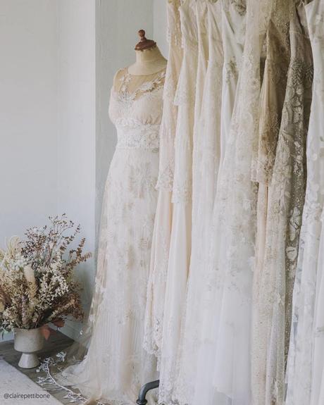 best bridal salons in los angeles lace dresses floral clairepettibone
