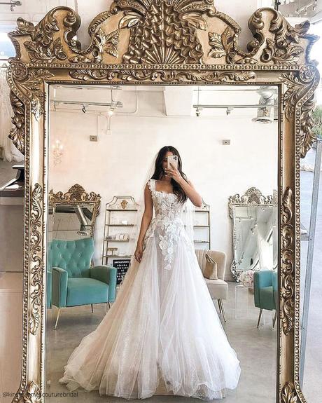 best bridal salons in los angeles selfie bride dress kinsleyjamescouturebridal