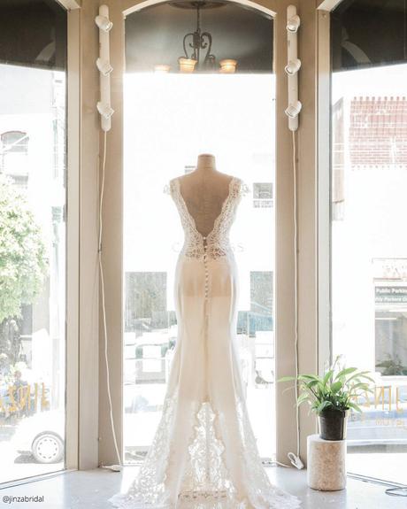 best bridal salons in los angeles open back lace jinzabridal