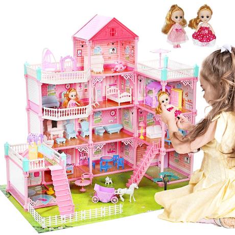 11 Rooms Huge Dollhouse with Play Mat