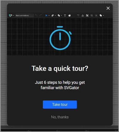 SVGator review User Interface (Dashboard)