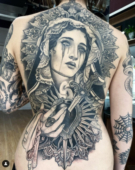 10+ Virgin Mary Tattoo Design Ideas & Placement!!