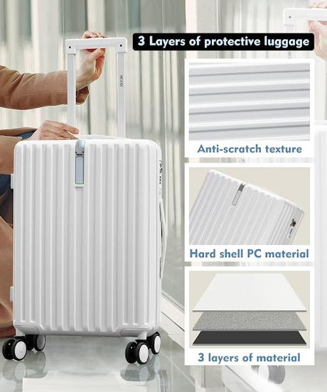 28-inch Large Checked Luggage with Spinner Wheels and TSA Lock