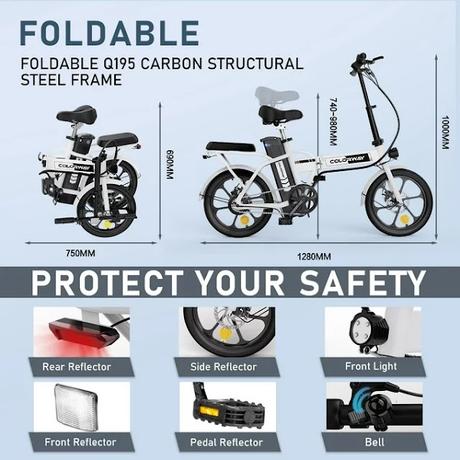 Electric Foldable Pedal Assist E-Bicycle