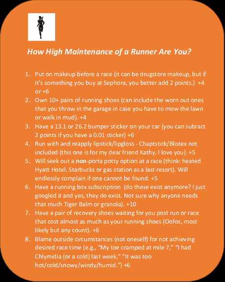 Are You A High Maintenance Runner?