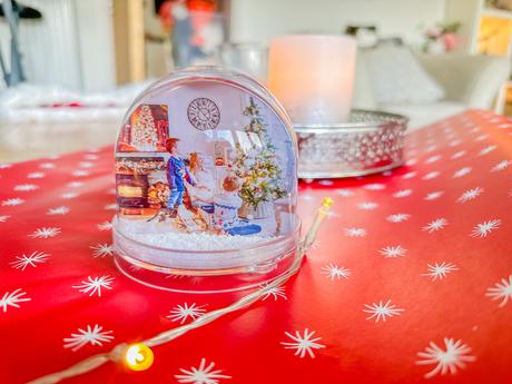 personalised Christmas gifts, christmas photo snow globe