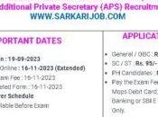 UPPSC Recruitment 2023 Additional Private Secretary Online Form