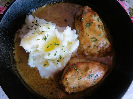 Creamy Dijon Sauced Chicken with Mashed Potatoes