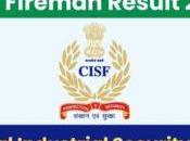 CISF Constable (Fireman) Result 2023 Recruitment