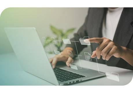 Cloud-Based Legal Document Management Software: The Future of Law Firm Efficiency Law Firm Document Management on Computer Screen