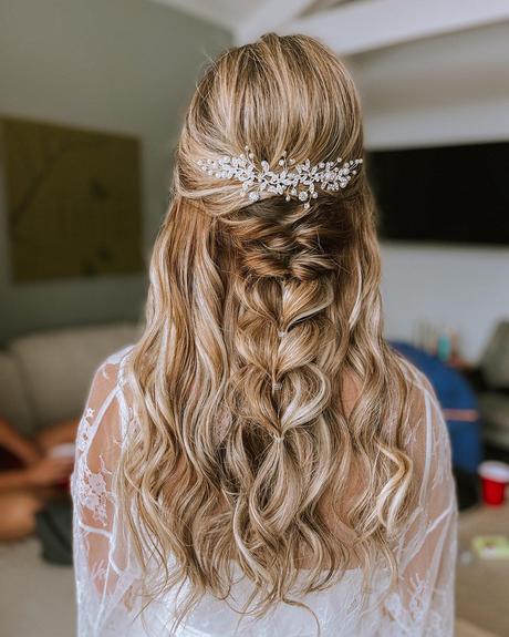 half up half down wedding hairstyles textured braided babehairbyb