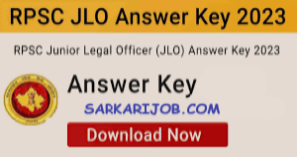 Rajasthan Junior Legal Officer Answer Key 2023 | Rajasthan JLO Recruitment 2023