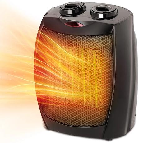 Compact 1500W/750W Space Heater with Thermostat