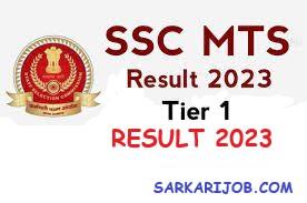 SSC Multi Tasking Staff (MTS) Tire I  Result 2023