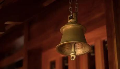 A view of the temple bell at Bhuban Mahadev Temple, one of the religious tourist places in Silchar