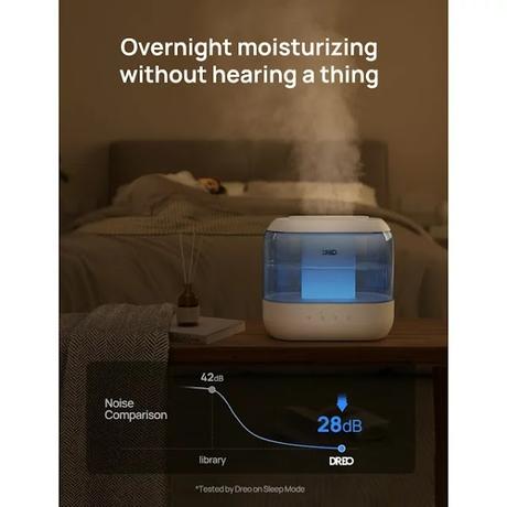 Quiet 4L Cool Mist Top-Fill Ultrasonic Humidifiers With Essential Oils