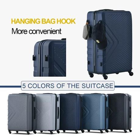 3 Piece Luggage Set Hardshell Lightweight Suitcase with TSA Lock