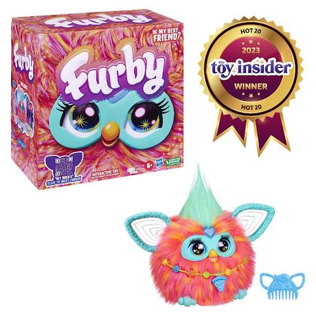 Furby Coral Plush Toy, Voice Activated