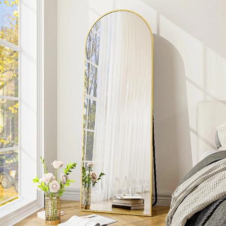 Arched Standing Floor Mirror Full Body Mirror