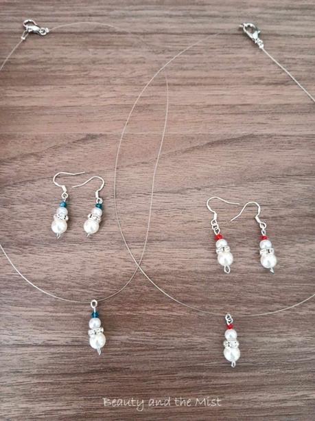 DIY: Christmas Snowman Earrings and Necklace