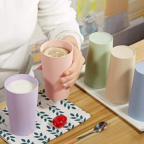 Reusable Colorful Wheat Straw Cups