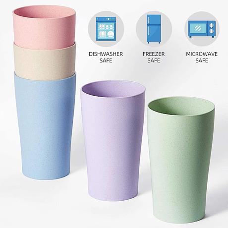 Reusable Colorful Wheat Straw Cups