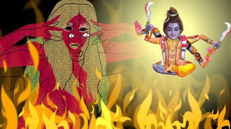 The Agni Pariksha segment from Nina Paley's Sita Sings the Blues