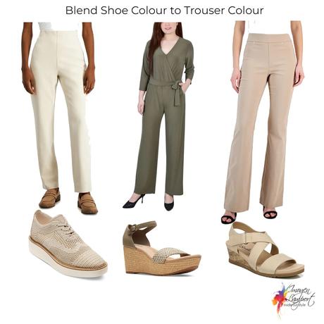 Blend shoes to your trousers to make legs appear longer