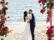 Dreamy Wedding Naxos with Vibrant Bougainvillea Juliana Nickolaos