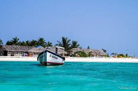 Boat left from Lakshadweep island