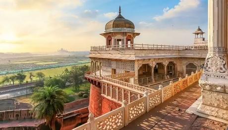A shot depicting intricate architecture of one of the best places to visit in India for couples