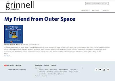 REVIEW of MY FRIEND FROM OUTER SPACE in Fall 2023 Issue of The Grinnell Magazine