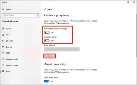 Automatically detect settings