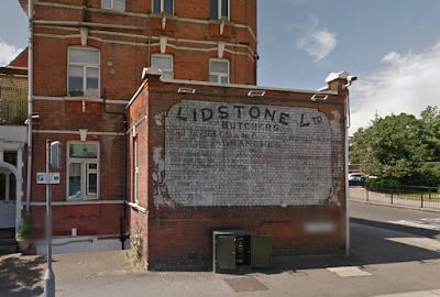 Sad loss of Lidstone butchers ghostsign at South Woodford