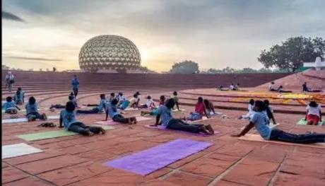 Participating in Yoga activities at Yoganjali Natyalayam is one of the best things to do in Pondicherry