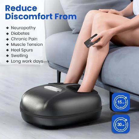 Shiatsu Foot Massager with Heat for Tired Feet, Blood Circulation