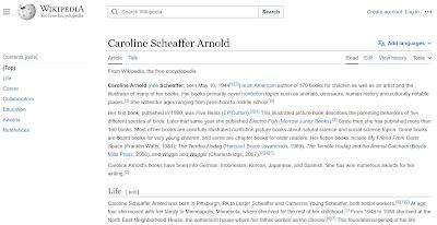 CAROLINE SCHEAFFER ARNOLD now on Wikipedia.