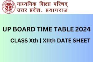 UPMSP High School and Intermediate Exam Time Table 2024 UPMSP High School and Intermediate Exam Time Table 2024