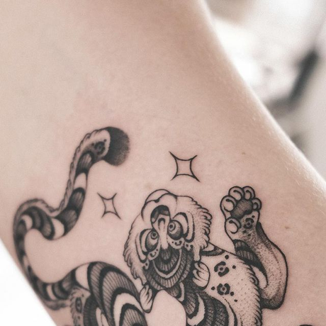 Korean tiger tattoo