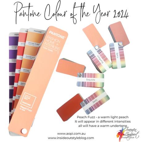 Pantone color of the year 2024 Peach Fuzz fits with warm light palettes
