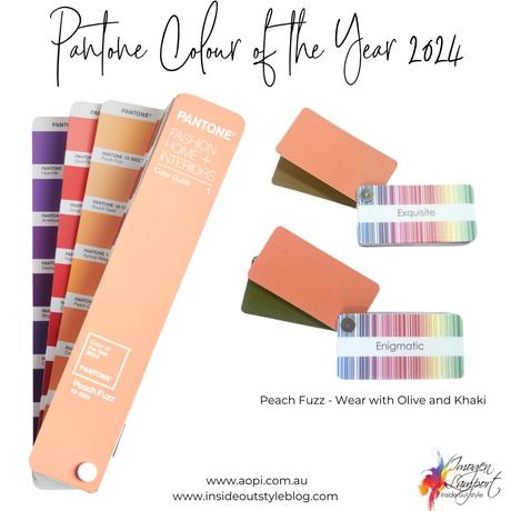 Pantone color of the year 2024 Peach Fuzz wear with olive and khaki